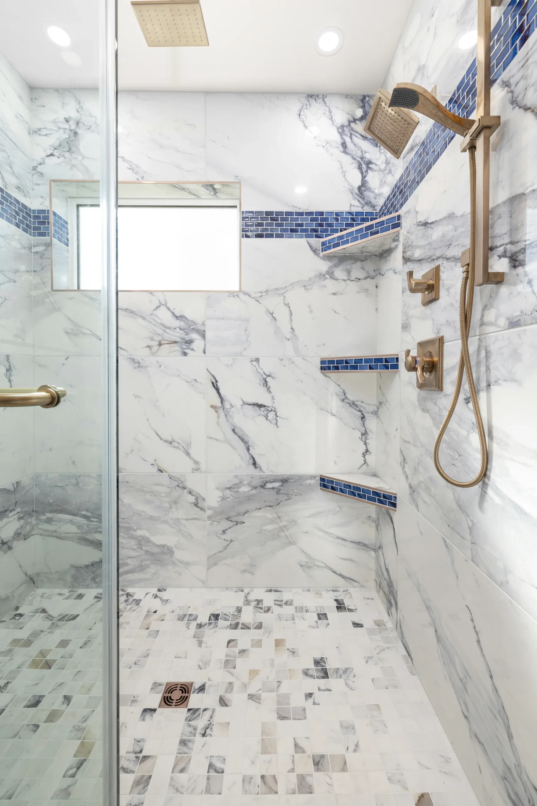 Modern Marble Shower Glass Enclosure